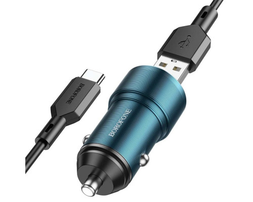 Зарядний пристрій Borofone BZ19 Type-C (2USB/2.4A) Blue