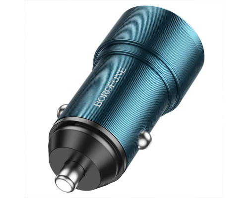 Зарядний пристрій Borofone BZ19 Type-C (2USB/2.4A) Blue