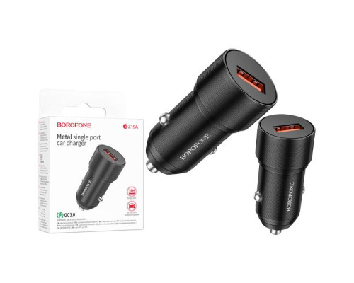 Зарядний пристрій Borofone BZ19A QC3.0 18W (1USB/3.0A)