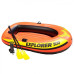 Двомісний надувний човен Intex 58358 Explorer PRO 300 Set, 244 x 117 см, (весла, ручний насос), 3-х камерна