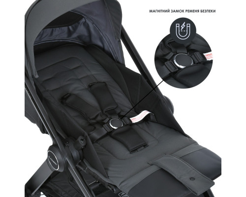 Дитяча коляска-книжка 2в1 ME 1126 GENESIS Asphalt Gray сіра