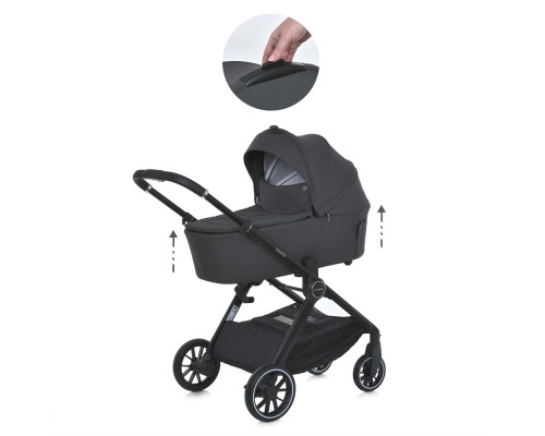Дитяча коляска-книжка 2в1 ME 1126 GENESIS Asphalt Gray сіра