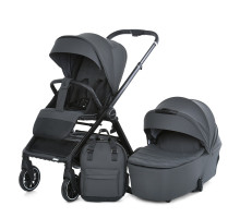 Дитяча коляска-книжка 2в1 ME 1126 GENESIS Asphalt Gray сіра