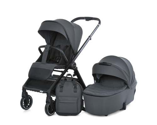 Дитяча коляска-книжка 2в1 ME 1126 GENESIS Asphalt Gray сіра