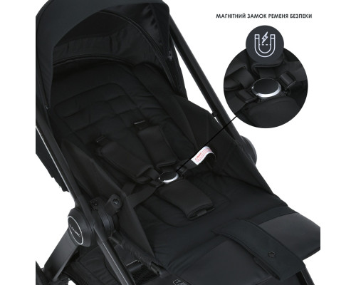 Дитяча коляска-книжка 2в1 ME 1126 GENESIS Jet Black чорна