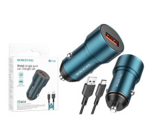 Зарядний пристрій Borofone BZ19A Type-C QC3.0 18W (1USB/3.0A) Blue