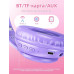 Бездротові Bluetooth навушники HOCO Cat ears W42 з вушками та підсвіткою Бузковий
