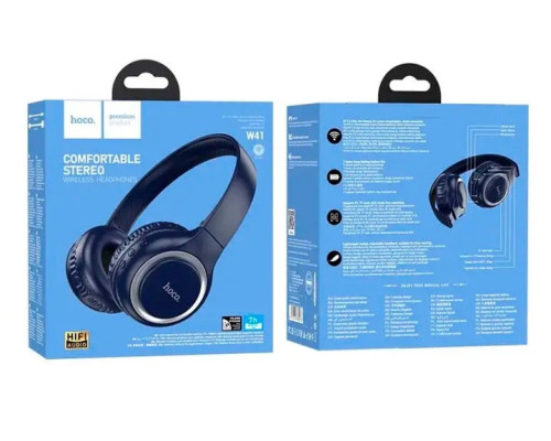 Бездротові Bluetooth навушники HOCO W41 Синій