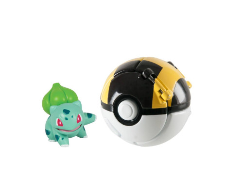 Ігрова фігурка Throw 'N' Pop Poke Ball Pokemon Бульбазавр з покеболом 5 см