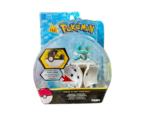 Ігрова фігурка Throw 'N' Pop Poke Ball Pokemon Фрокі з покеболом 5 см