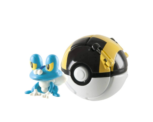 Ігрова фігурка Throw 'N' Pop Poke Ball Pokemon Фрокі з покеболом 5 см
