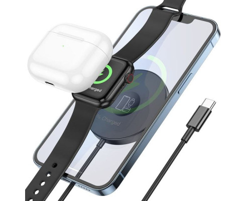 Бездротовий зарядний пристрій Hoco CW41 3в1 MagSafe 15W