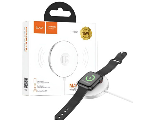Бездротовий зарядний пристрій Hoco CW41 3в1 MagSafe 15W