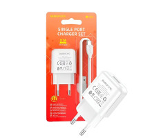 Мережевий зарядний пристрій Borofone BA64A (1USB/2.1A) + кабель Type-c