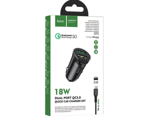 Зарядний пристрій HOCO Z39 Micro QC3.0 (2USB/18W)