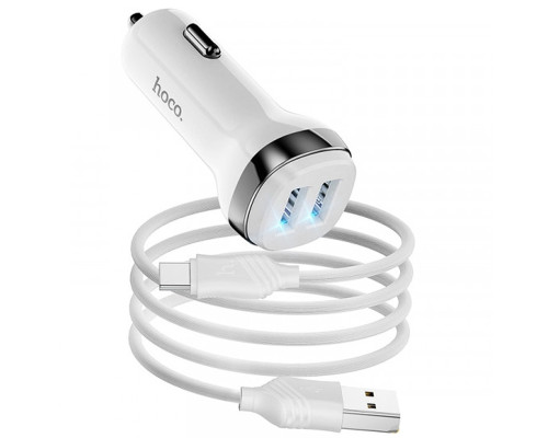 Зарядний пристрій HOCO Z40 (2 USB/2,4A) White