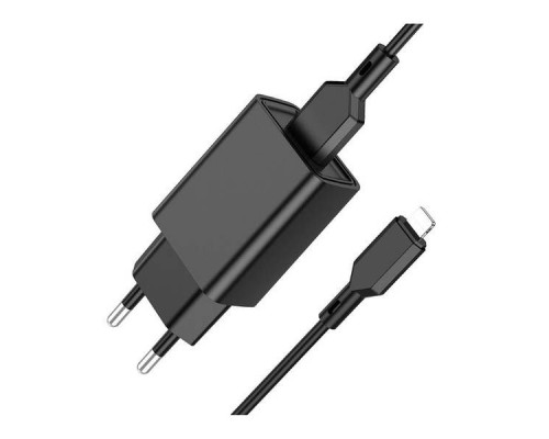 Мережевий зарядний пристрій Borofone BA68A 1USB/2.1A + кабель Lightning