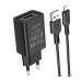 Мережевий зарядний пристрій Borofone BA68A 1USB/2.1A + кабель Lightning