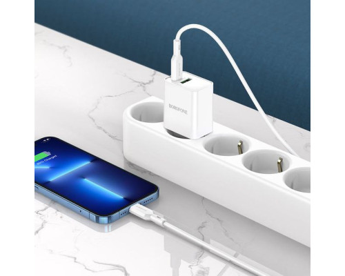 Мережевий зарядний пристрій Borofone BA69A Resource PD20W+QC3.0