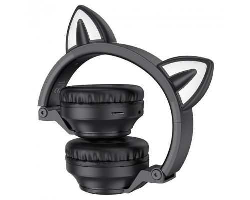 Бездротові Bluetooth навушники Borofone BO18 Cat Ear Чорний