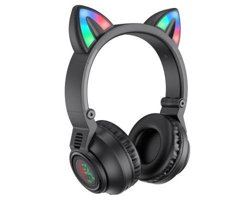 Бездротові Bluetooth навушники Borofone BO18 Cat Ear Чорний