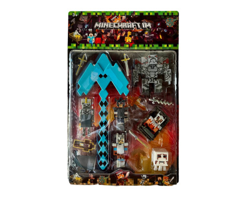 Набір ігрових фігурок Minecraft 14 шт. з киркою