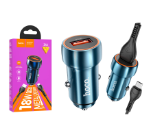 Зарядний пристрій HOCO Z46 Micro QC3.0 (1USB/18W) Blue
