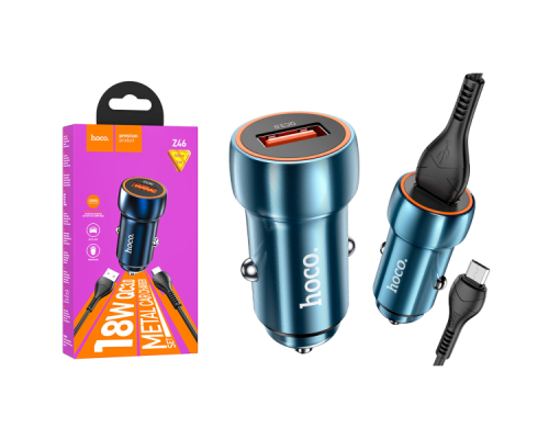 Зарядний пристрій HOCO Z46 Micro QC3.0 (1USB/18W) Blue