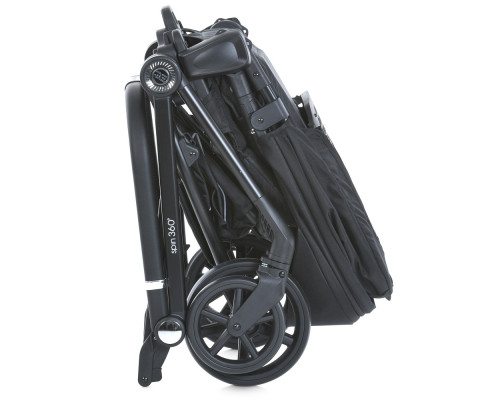 Дитяча прогулянкова коляска-книжка ME 1138 SPIN 360 Black чорна