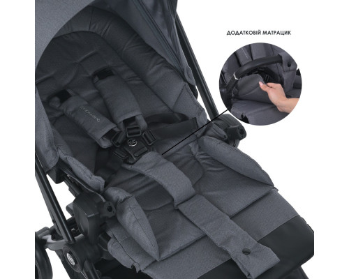 Дитяча прогулянкова коляска-книжка ME 1138 SPIN 360 Stone Gray сіра