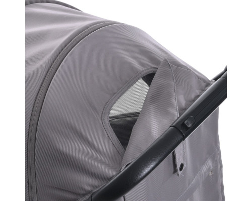 Дитяча прогулянкова коляска-книжка ME 1129 LINK Silver Striped срібна
