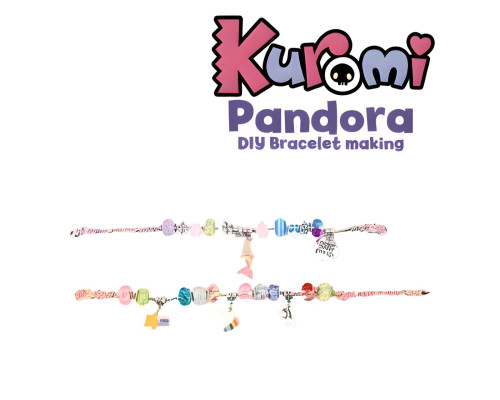 Набір для плетіння браслетів Pandora Kuromi у сумочці (730)