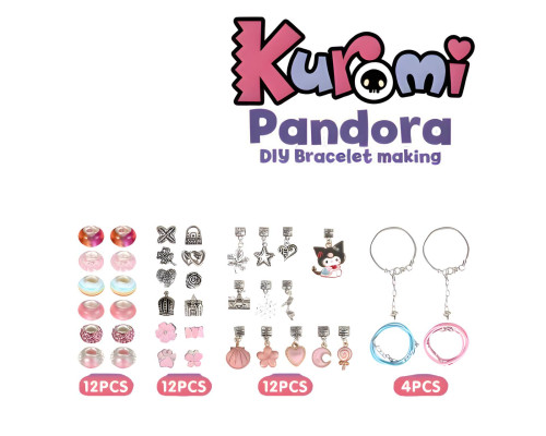 Набір для плетіння браслетів Pandora Kuromi у сумочці (730)