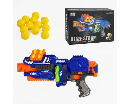 Детский іграшковий бластер Blaze Storm з м'якими кульками-кулями 12шт