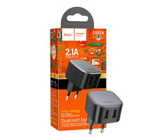 Зарядний мережевий пристрій Hoco CS31A 2хUSB + Кабель Apple Lightning