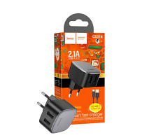 Зарядний мережевий пристрій Hoco CS31A 2хUSB + Кабель Type-c