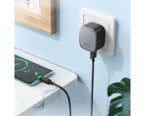 Зарядний мережевий пристрій Hoco CS31A 2хUSB + Кабель Type-c