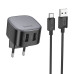 Зарядний мережевий пристрій Hoco CS31A 2хUSB + Кабель Type-c