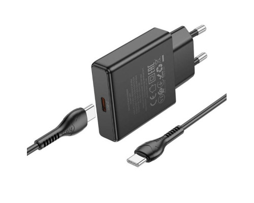 Мережевий зарядний пристрій Hoco N37 PD20W  + кабель Type-c