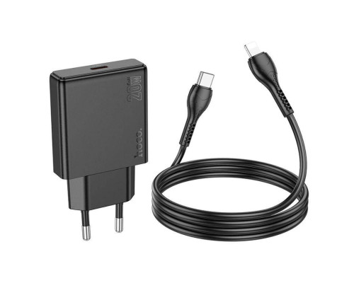 Мережевий зарядний пристрій Hoco N37 PD20W  + кабель lightning