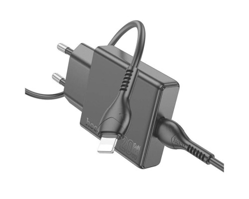 Мережевий зарядний пристрій Hoco N37 PD20W  + кабель lightning