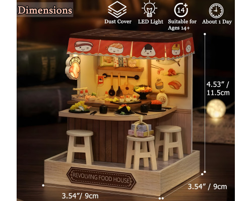 3D конструктор Румбокс "Суші-бар" своїми руками, світлові ефекти