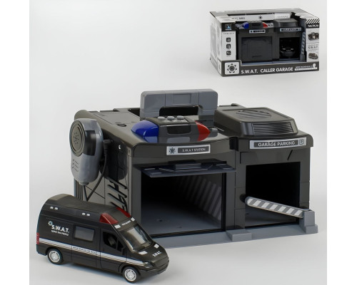 Гараж "S.W.A.T." CLM-558 з рацією, світловими та звуковими ефектами, в коробц