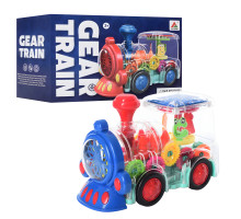 Дитячий паровоз Gear Train зі звуком та світлом синій (FS238-1A)