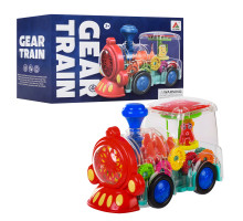 Дитячий паровоз Gear Train зі звуком та світлом червоний (FS238-1A)