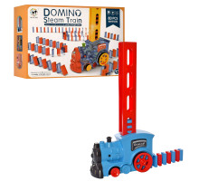Дитячий поїзд Domino Steam Train на 80 шт. синій (BY-4003ABC)