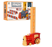 Дитячий поїзд Domino Steam Train на 80 шт. червоний (BY-4003ABC)