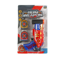 Пістолет "Hero Weapon" з 6 м'якими патронами та мішенями Червоний