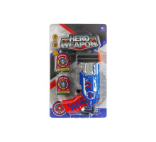 Пістолет "Hero Weapon" з 6 м'якими патронами та мішенями Блакитний