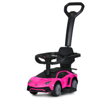 Каталка-толокар рожева Lamborghini з музикою та світлом – стиль та комфорт для вашого малюка!